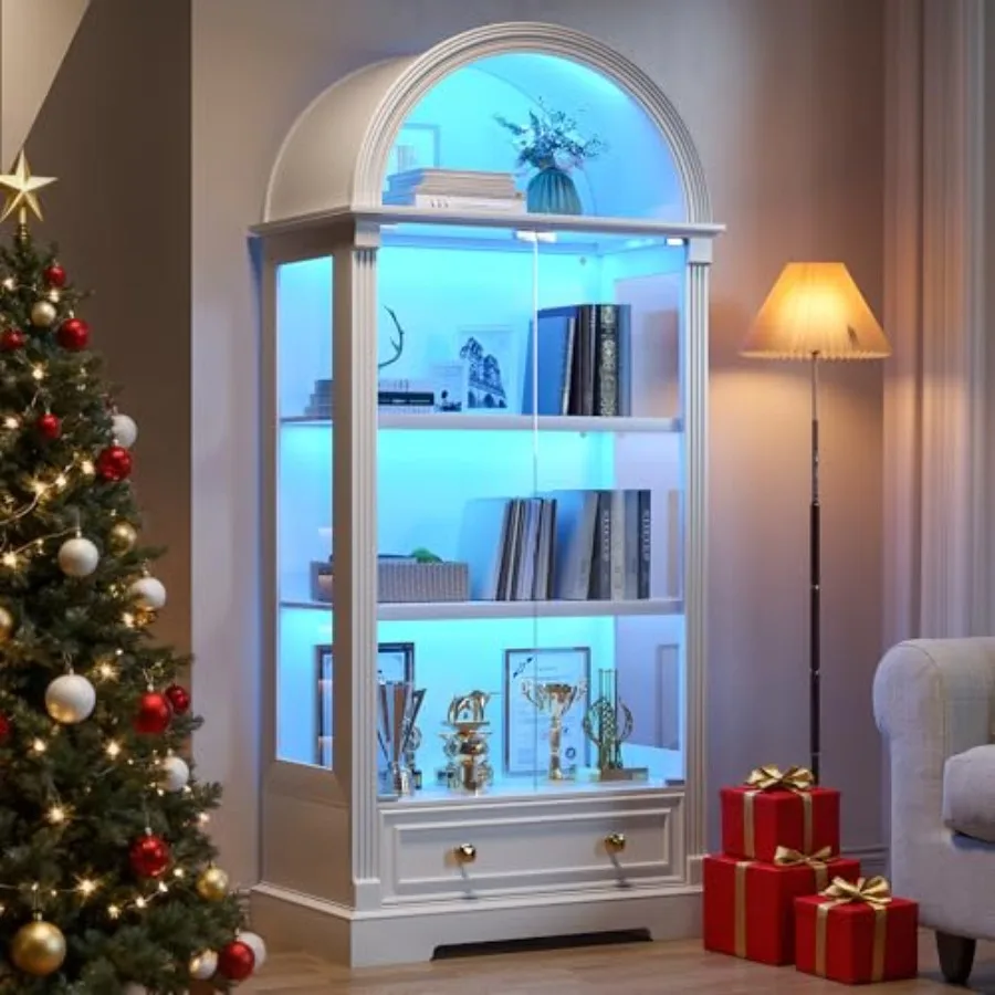 Curio Cabinet with Glass Doors - огляд і ціна Cabinet Hinges