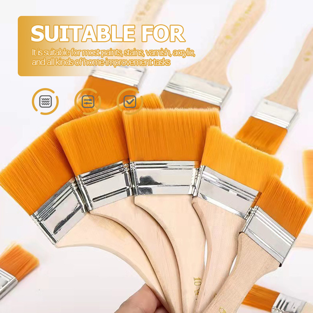 12Pcs Nylon Flat Paint Brushes - огляд і ціна Home Improvement Fence